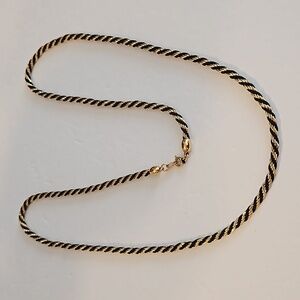 TRIFARI 30" Goldtone & Black Cord Rope Necklace